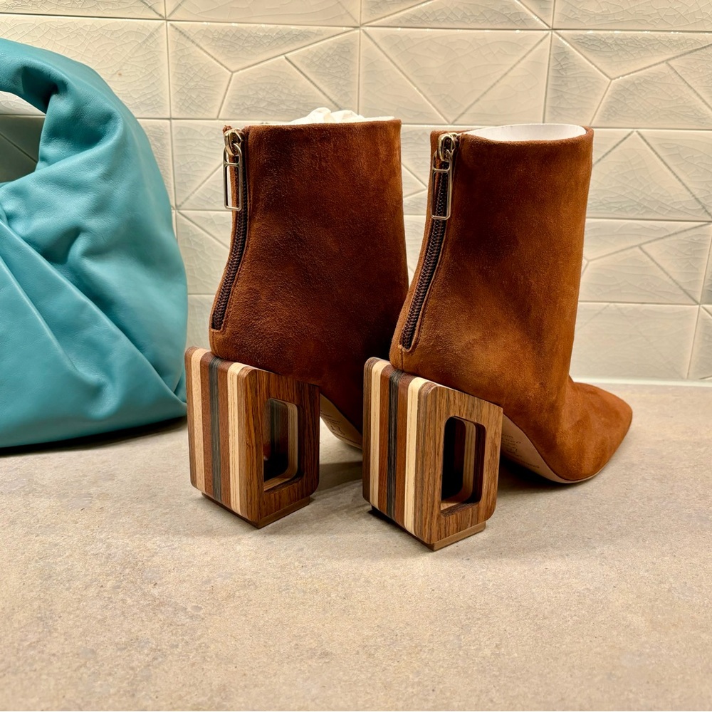 Nicholas Kirkwood Joaquin 85MM Suede Hollow Heel Boots 39.5 Brand New! - Picture 4 of 8